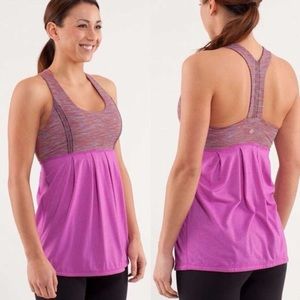 Lululemon Power‎ Dance Heathered Ultraviolet Wee Are Free From Space Tank